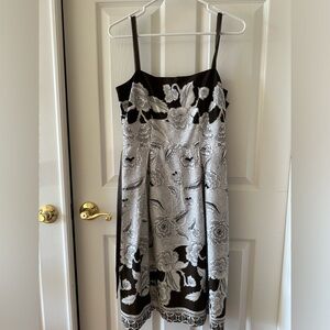 Brown and white Ann Taylor dress, size 2